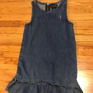 Lovely Vintage Girls Ralph Lauren Denim Dress 5